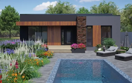 Proiect casa parter in Vanatori, cu trei dormitoare