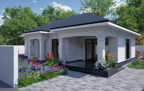 Proiect casa parter in Galati, foarte eleganta, cu trei dormitoare