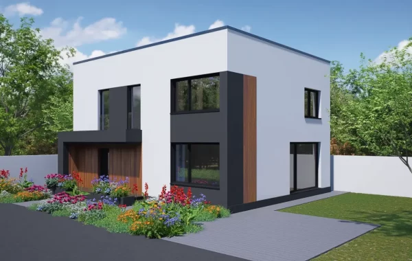 Proiect casa cu etaj in Sat Costi, cu trei dormitoare mari la etaj