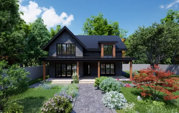 Scene 22 Proiect casa partet cu mansarda in Galati. Are 3 dormitoare la mansarda