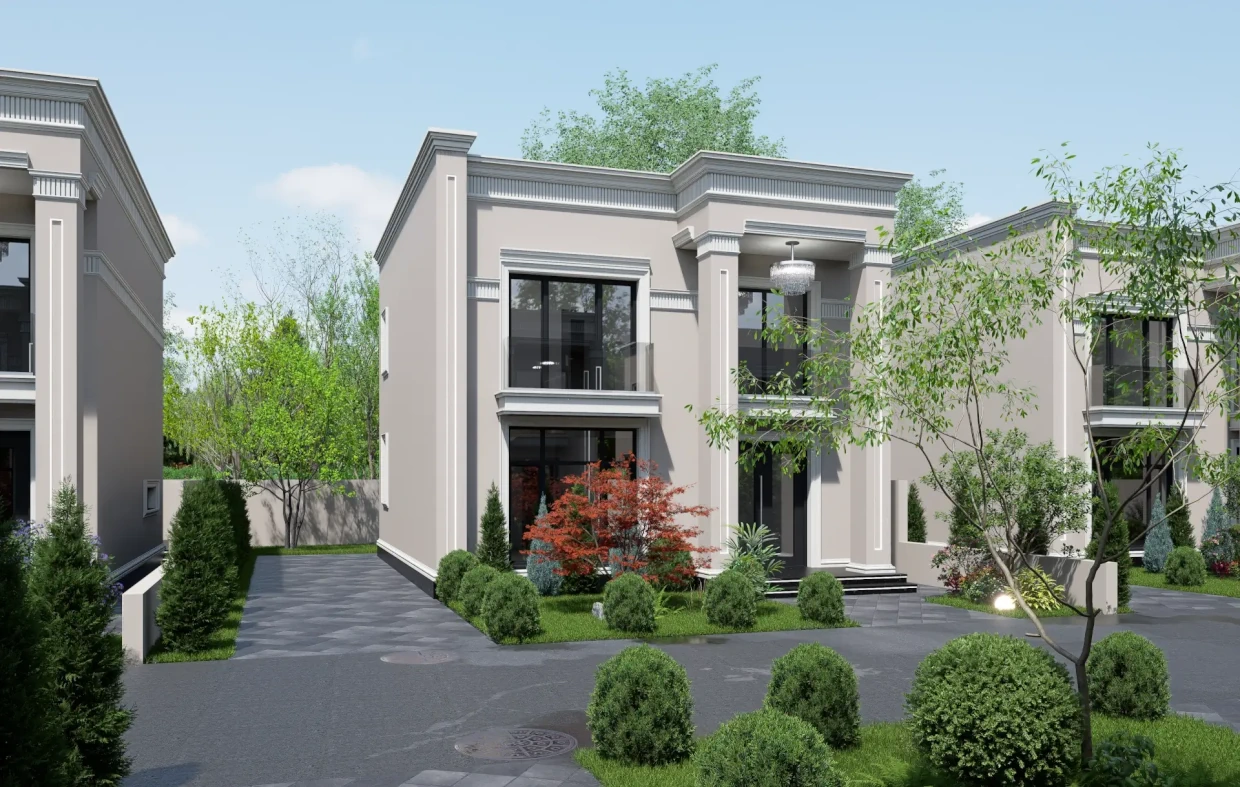 Proiect casa etaj, in stil neoclasic, cu trei dormitoare. Locatie Galati