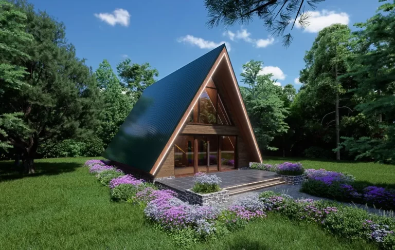 Casa A-frame atasata la articolul care explica diferenta dintre DTAC, PT si DDE