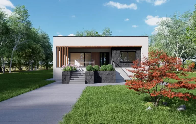 proiect casa parter gandita pentru zone inundabile